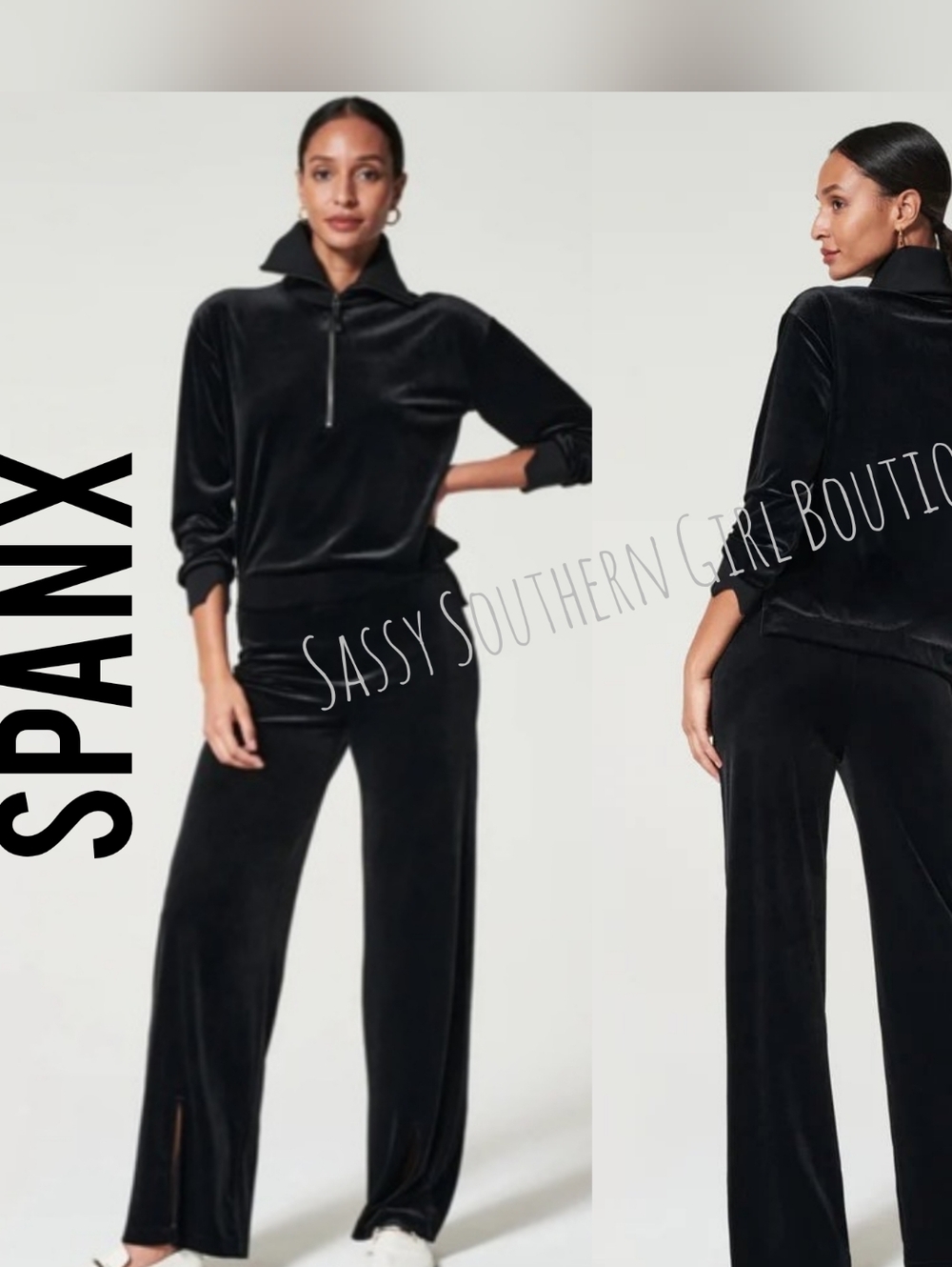 🆕⭐Spanx Velour Black Track Suit